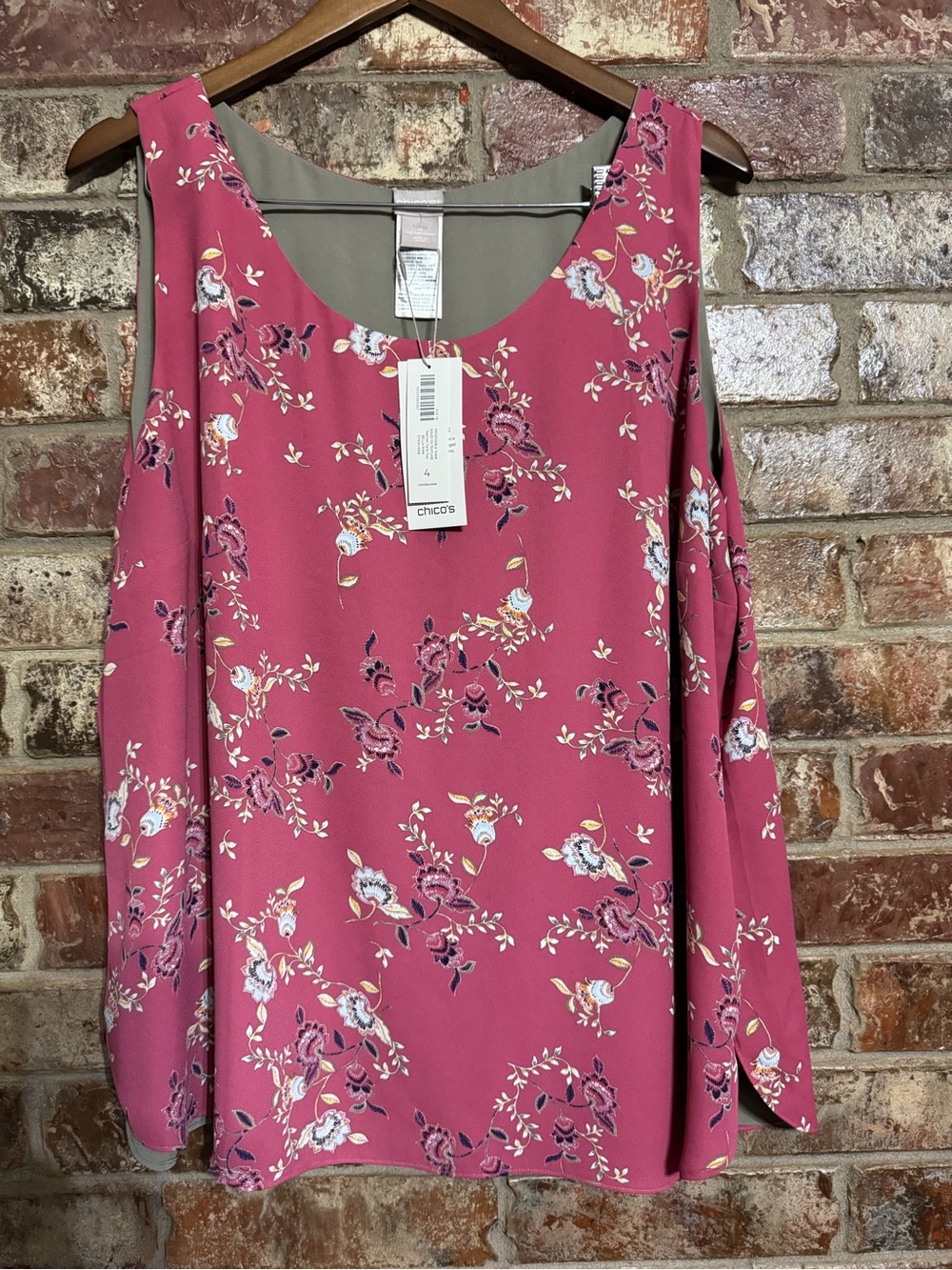 Chico's Rose-Pink Floral Camisole